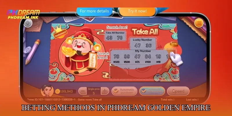 Betting Methods in Phdream Golden Empire
