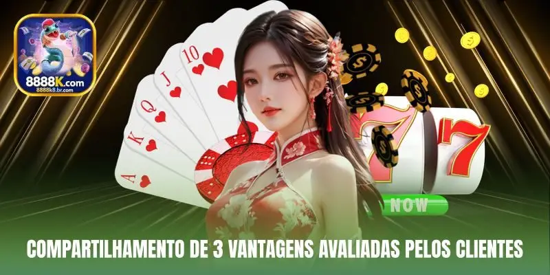 Compartilhamento de 3 vantagens avaliadas pelos clientes
